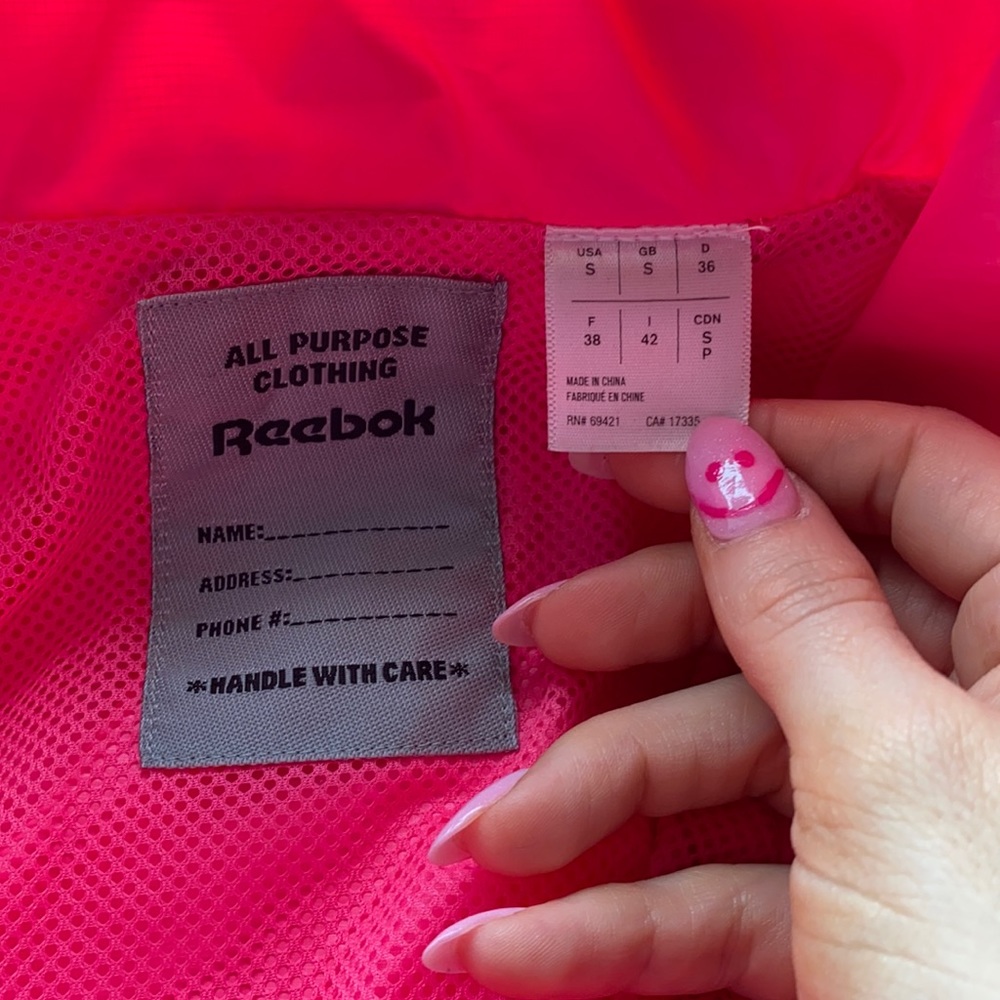 Retro Reebok Neon Pink Zip Up Jacket - Picture 4 of 5